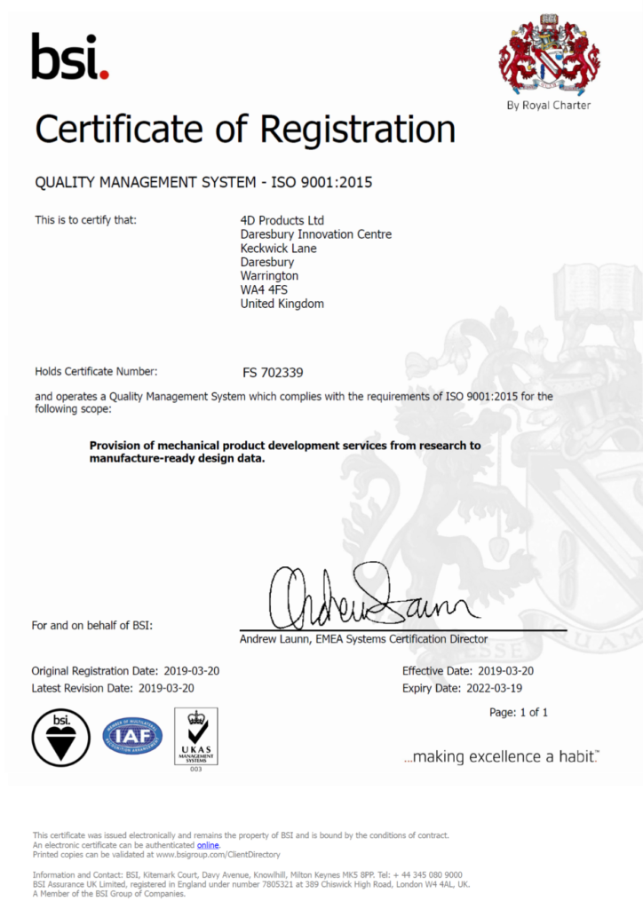 ISO 9001 Certificate